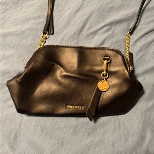 Nine West Black Leather Shoulder Bag